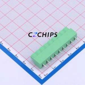 DB166-5.0-9P-GN-P Screw Terminal Block P=5mm Connector ( Construction: 1x9P )( Pitch: 5mm )( Color: Green ) - Product Image 2