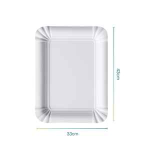 Bandeja de servicio de cartón blanca de 10kg, 43x33cm, Lanzadera de comida para pastelería, pizzería, para llevar, 55 Uds. - Product Image 2