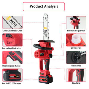 <span class=keywords><strong>Scie</strong></span> à chaîne électrique sans fil YaJin professionnelle de 12 pouces, conception portable avec une grande puissance, <span class=keywords><strong>batterie</strong></span> de grande capacité, qualité industrielle pour le travail du bois - Product Image 5