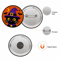 Juego de insignias de chapa personalizadas de Halloween con bordado de chenilla, diseños de calabaza, fantasma y gato para sombreros, bolsos y regalos para eventos