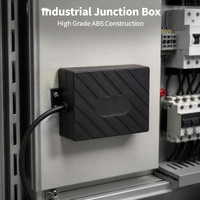 Boîtier de projet OEM/ODM personnalisé en ABS, boîte de jonction IP54 pour instruments électroniques avec installation de carte de circuit, noir