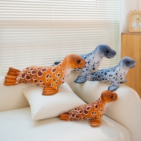 Peluche personnalisée créative et mignonne de lion de mer - Jouet en peluche réaliste d'animal marin, super doux en coton PP, cadeau pour enfants