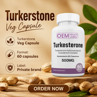 Extrait de Turkestani Capsule végétale de Turkerstone Complément alimentaire anabolique naturel Hydroxypropy Cyclodextrine Complex