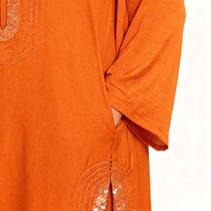 Nouvelle robe longue modeste de style Dubaï, en tissu de haute qualité, avec des paillettes, Abaya pour femmes musulmanes, fournisseur - Product Image 2