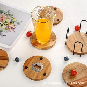 Wooden Bottle Opener With Magnetic Back Stainless Steel <b>Beer</b> Opener Beverage Serving Set Minimalist Design Portable - Product Image 2