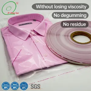 Plastic Bag Sealing Tape 2021 The Last Promotion Finger Lift Easy Peel Custom PE Film Resealable Bag Sealing Tape For Clothes Plastic Packaging Sealing