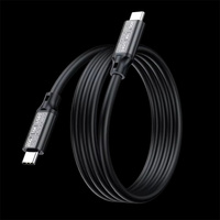 Cable USB5 USB C de 80 Gbps, 16K60Hz 8K120Hz, Cable de Datos USB Tipo C 5A 240W, Cable de Carga Rápida Tipo C para Thunderbolt 5 4, Laptop, Tableta