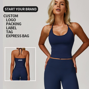 Set Yoga Senza Cuciture per Donna con Logo Personalizzato, 3 Pezzi: Giacca con Zip a Manica Lunga, Pantaloni a Zampa e Reggiseno <span class=keywords><strong>Sportivo</strong></span> - Product Image 3