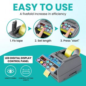 Zcut 9 <span class=keywords><strong>Cortadora</strong></span> Eléctrica Automática de Cinta para Flores, Dispensador de Cinta de 6-60mm de Ancho y 999mm de Largo - Product Image 6