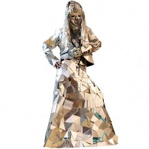 Disfraces de Hombre Espejo, Traje de Discoteca con Espejos, Disfraz de Espejo para Actuaciones, Reina Malvada para Mujer - Product Image 1