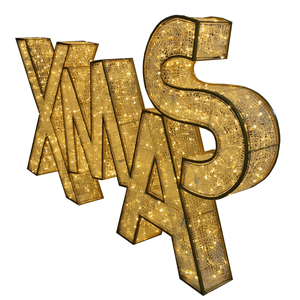 Grandi Luci Natalizie da Esterno con Scritta JOY, Decorazioni Luminose 3D a Forma di Lettere per Natale - Product Image 5