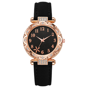 Montre à quartz pour femme Dodo Starfish Dial avec bracelet en cuir - Product Image 2
