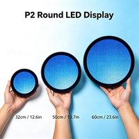 Écran LED circulaire sans soudure haute résolution P2 de 0,32 m, 0,5 m, 0,6 m pour salons professionnels, publicité et affichage intérieur en centre commercial