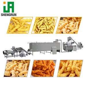 Línea de Producción Automática de Palitos de Maíz y <span class=keywords><strong>Cheetos</strong></span>, Extrusora de Doble Tornillo para Fritura y Horneado, Máquina de Snacks de Maíz en Espiral - Product Image 5