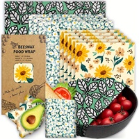 Eten-veilige herbruikbare bijenwas voedselwraps met fruitmotieven, bijenwasdoek, gepersonaliseerde aanpassing, milieuvriendelijke bijenwas voedselwraps