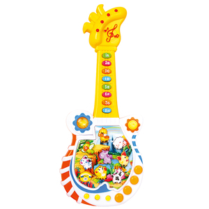 Chitarra Elettrica per Bambini Jinming con Animali in Inglese, Luci e Musica - Product Image 1