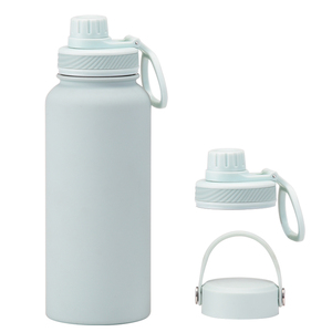 Bouteille isotherme en <span class=keywords><strong>acier</strong></span> inoxydable une tasse avec double couvercles 1L grande capacité Portable Outdoor Drink Sports Water Bottle - Product Image 6