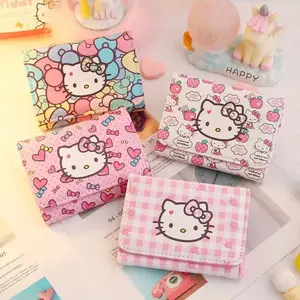 Sanrio Anime Wallet Multi-Card Slot Card Holder Coin Purse Credit Card Storage Bag Girl Gift