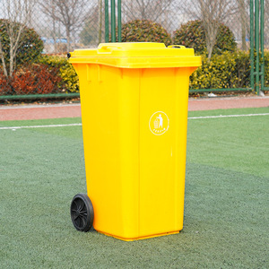 Contenedor de Basura de Plástico para Exteriores, Rectangular, con Ruedas, para Recolección de Residuos - Product Image 2