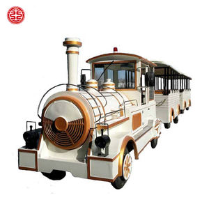 Parque <span class=keywords><strong>de</strong></span> atracciones Diesel Trackless <span class=keywords><strong>Tren</strong></span> turístico grande 40 60 80 Pasajero - Product Image 6