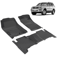 Deep Dish Matting Carpets Rugs Foot Tpe Weather Car Mats for Toyota Land Cruiser Prado J120 2003-2008 Front Rear Floor Mats