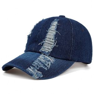 หมวกเบสบอลไม่มีขอบผ้าเดนิมซัก - Product Image 3