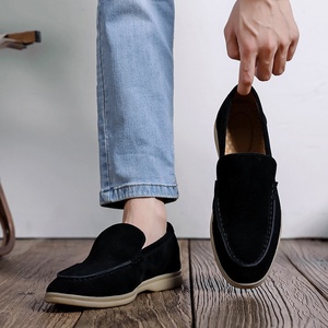 Nuevos Mocasines de Otoño con Punta Redonda y Boca Baja para Hombre, Zapatos Planos de Ante Esmerilado Sin Cordones 8253-M - Product Image 4