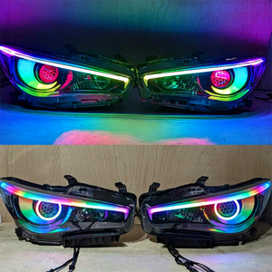 Faro Delantero Modificado para Infiniti Q50 Sedán 2014-2023, Faro LED RGB Personalizado con Halo de Turbina, Ojo de Demonio, Luz Delantera - Product Image 2