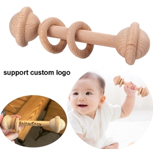 En <span class=keywords><strong>bois</strong></span> bébé <span class=keywords><strong>hochet</strong></span> secouer jouet perles en <span class=keywords><strong>bois</strong></span> cliquetis dentition Gym Montessori jouets pour bébé saisir la dentition - Product Image 4