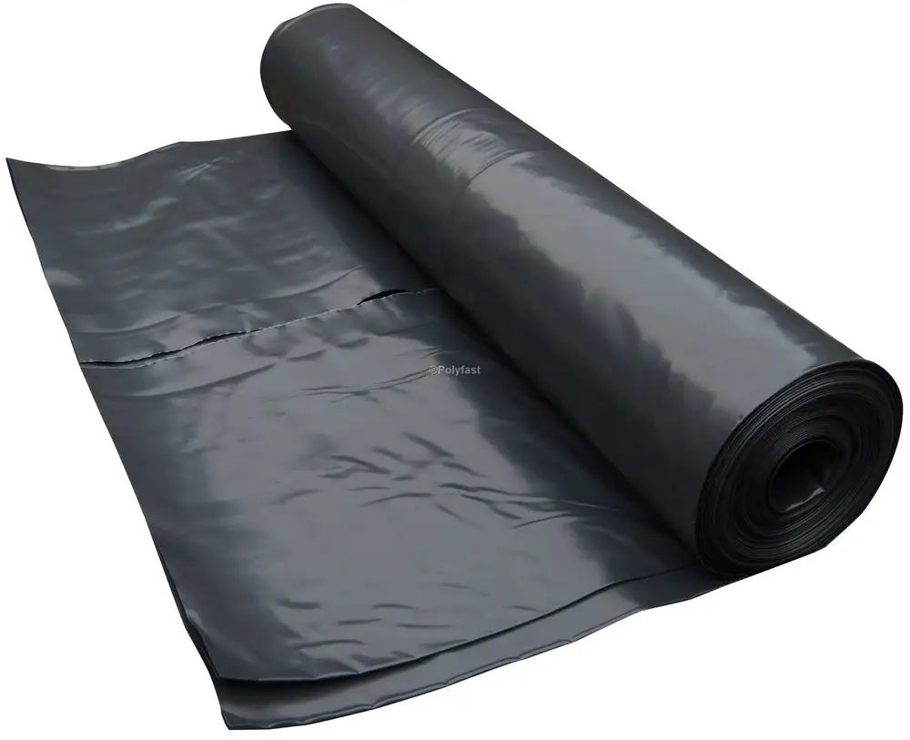 3 - 6 Mil Poly Bâches Rouleau Noir En Plastique En Plastique En Feuille de Paillis Mauvaises Herbes Barrière en plastique couvrir Vietnam produit