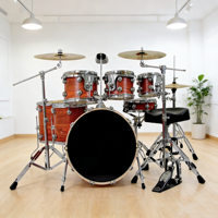 Seven Drums Three Cymbals Drum Set for Adults and Beginners