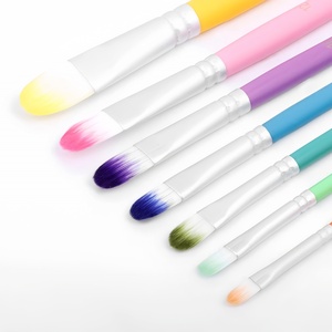 Nuevo estilo Keep Smiling 7PCs Cepillo <span class=keywords><strong>de</strong></span> nailon Mango <span class=keywords><strong>de</strong></span> cepillo <span class=keywords><strong>de</strong></span> madera Pincel <span class=keywords><strong>de</strong></span> artista sin ramificación para pintar - Product Image 2