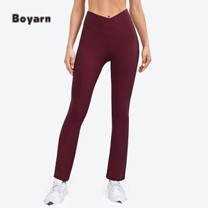 Flare Leggings for <b>Women</b> Crossover High Waisted Black Yoga Pants Gym Fitness Sports Leggings Workout Bell Bottom Jazz <b>Trousers</b> - Product Image 3