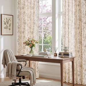 Tende Stampate Artigianali JINCHAN Amélie, Drappeggi Floreali in Polilino Sostenibile, Trattamento Professionale Personalizzabile per Finestre - Product Image 6