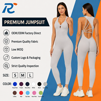 Combinaison de yoga une pièce personnalisée pour femme, à bretelles, dos ouvert, effet froncé aux fesses, pour entraînement, gym, fitness, tenue de sport, vente en gros