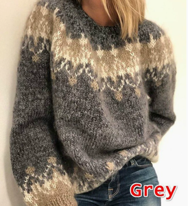 Suéter de Punto Cálido y Suave de Manga Larga con Cuello Redondo Informal para Mujer, Nuevo Producto de Otoño Invierno - Product Image 2