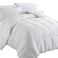 Couette réversible de luxe en microfibre blanche, rafraîchissante toutes saisons, pour hôtels, taille Queen et King