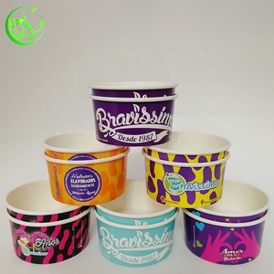 Écologique de Tasse de Papier De Crème Glacée Jetable En Papier Kraft à Double Paroi Tasse À Soupe avec Couvercle de Boisson Froide - Product Image 5