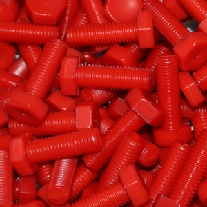 สกรูหัวหกเหลี่ยมไนลอนสีคุณภาพสูง รับผลิตสกรูพลาสติกไนลอนสีตามสั่ง - Product Image 3