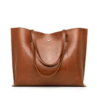 Bolsos de mano de cuero marrón con logotipo personalizado para mujer, bolsos de mano casuales para mujer, 2020