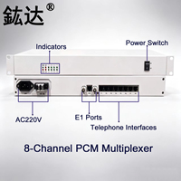 Multiplexeur PCM E1 8 canaux FXS/FXO/POTS avec personnalisation prise en charge
