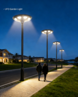 Éclairage de jardin LED à faible entretien, lampadaire solaire tout-en-un