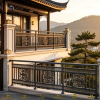 Système de balustrade en alliage d'aluminium soudé, hauteur 4 pieds, revêtement poudré, résistant aux UV, dimensions personnalisables pour usage commercial/résidentiel
