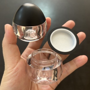 ISMAN Pot de baume à lèvres de luxe 8g en forme d'œuf, à parois épaisses, fond transparent, conteneur cosmétique pour gommage, vente en gros, marque privée, professionnel - Product Image 1