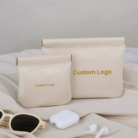 Dompet Makeup PU Multi Warna mewah Logo kustom dompet saku kabel Data telepon kantong rias tas kosmetik