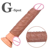 Manchon de pénis réutilisable et lavable en TPE souple de 18,5 cm pour hommes, préservatif d'agrandissement du pénis, imperméable et portable