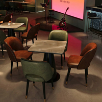 Tables et chaises de restaurant rétro durables, ensemble de mobilier de restauration, canapé banquette et sièges pour restauration