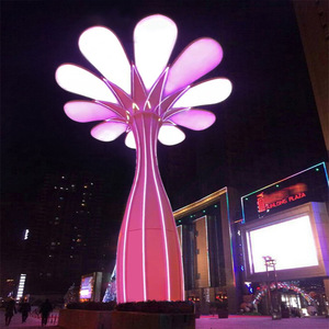 Iluminación Decorativa para Exteriores con Motivo de Árbol de la Vida, Acero Inoxidable, Iluminación de Paisaje Colorida para Parques - Product Image 3