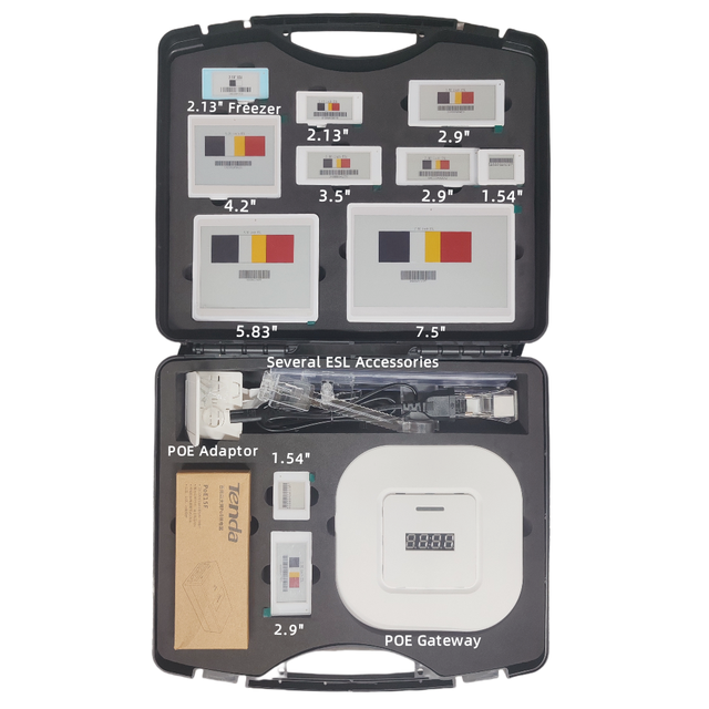 New Arrival 11 Pcs 4-Color Eink Electronic Shelf Labels Digital Price Tags for Retail Market Plastic IP65 Rated Display Graphics