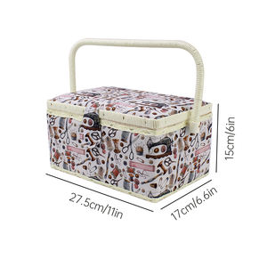 Scatola per Cucito, Contenitore Ecologico in Legno per <span class=keywords><strong>Merceria</strong></span>, Kit Artigianale per Cucito Fai-da-Te, Contenitore Sostenibile - Product Image 4